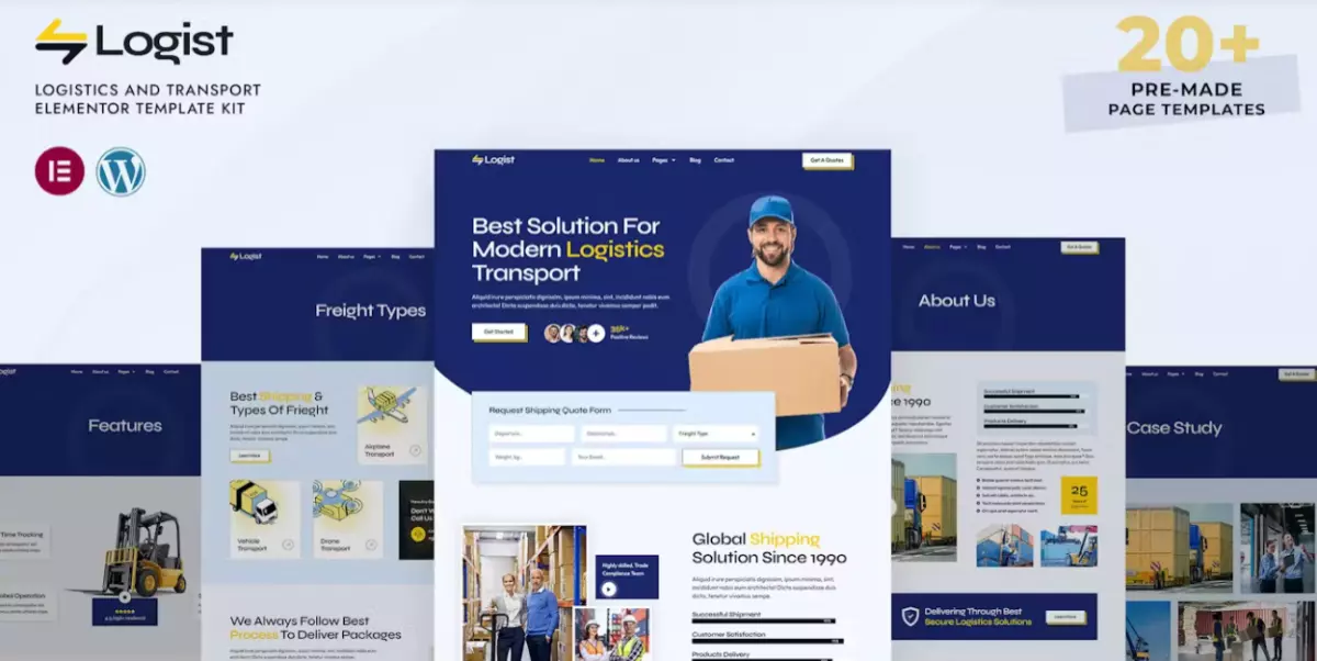 Logist – Logistics And Transport Elementor Pro Template Kit