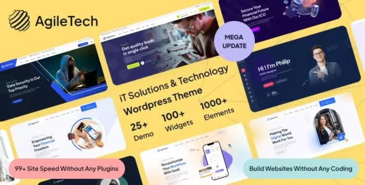 Agiletech - IT Solutions & Technology Multi-Purpose Elementor WordPress Theme