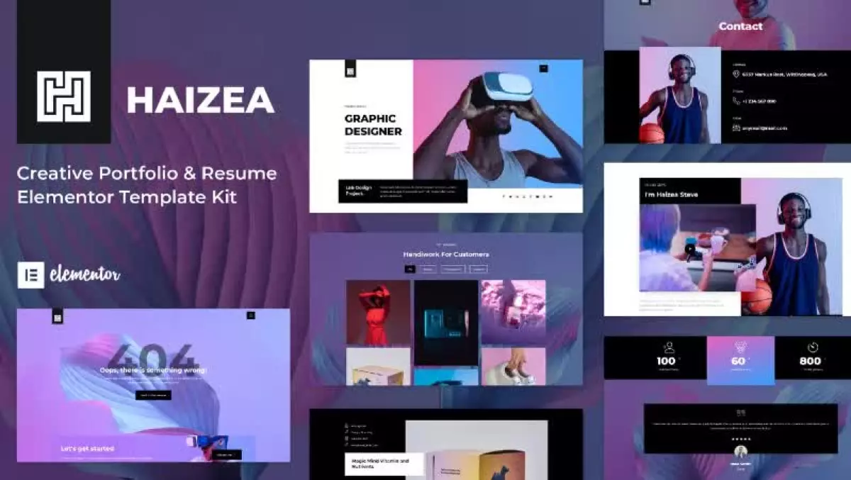 Haizea - Creative Portfolio & Resume Elementor Template