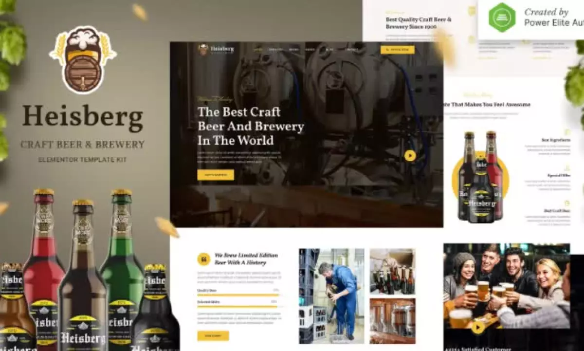 Heisberg - Craft Beer & Brewery Elementor Template