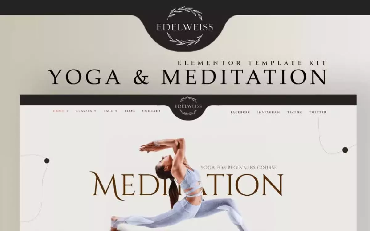 Edelweiss - Yoga & Meditation Elementor Template