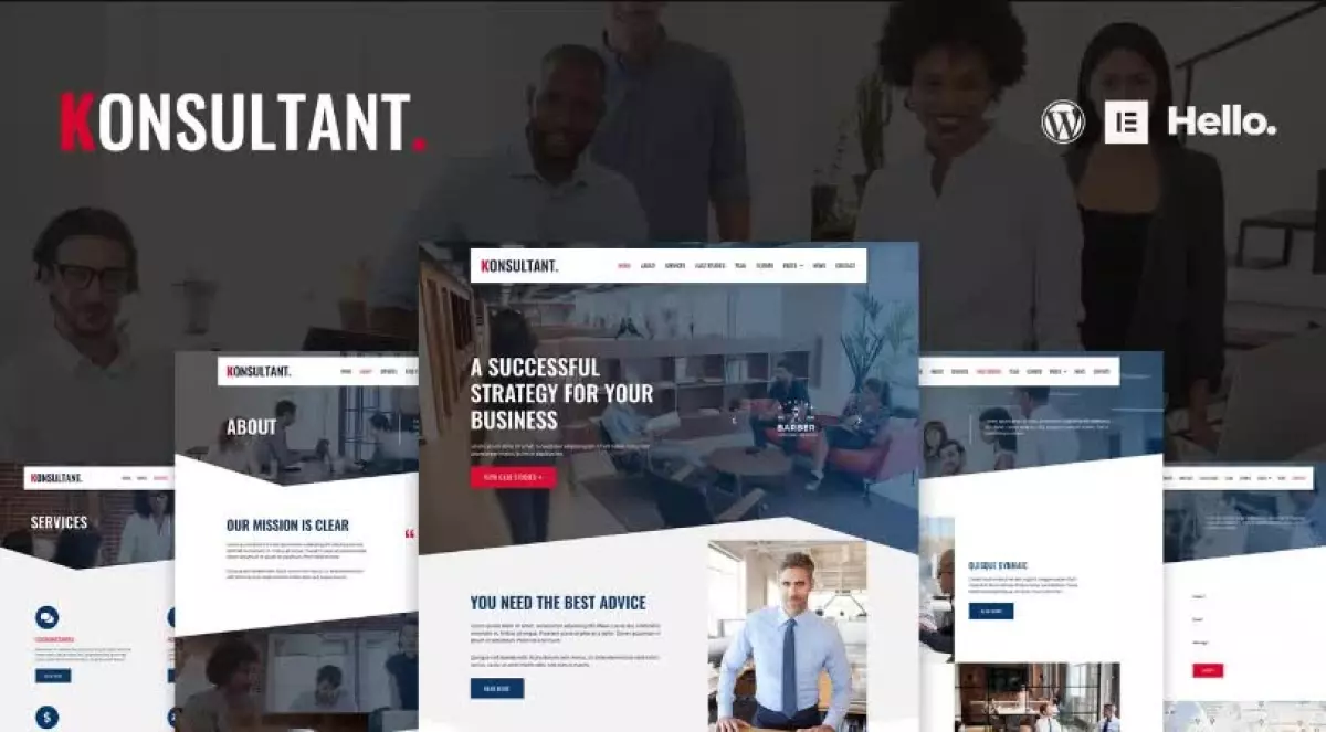 Konsultant - Consultancy Firm Elementor Template