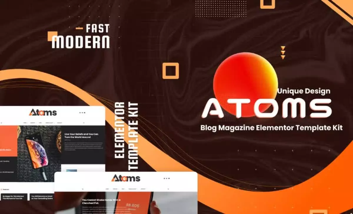 Atoms - Blog & Magazine Elementor Template