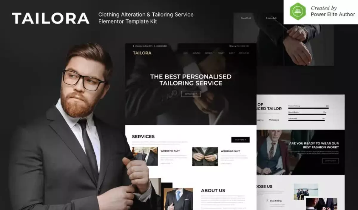 Tailora – Clothing Alteration & Tailoring Service Elementor Template