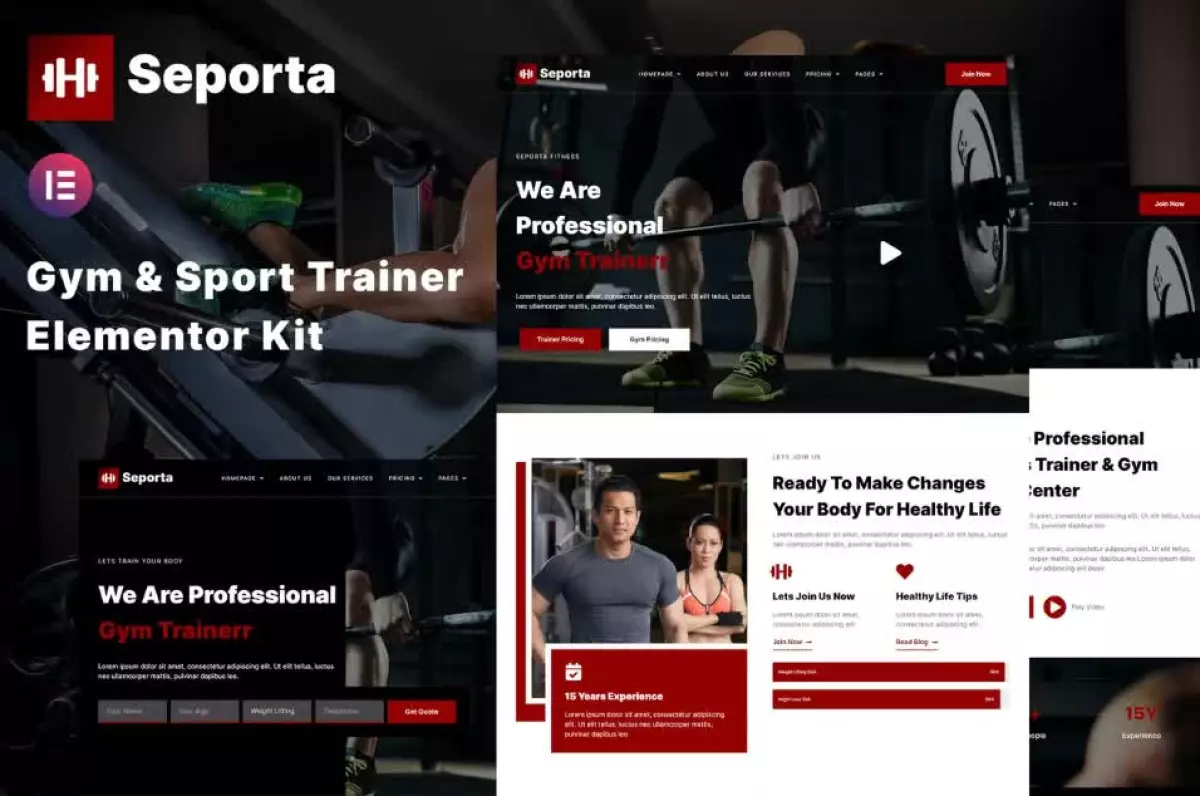 Seporta - Gym & Fitness Elementor Template Kit