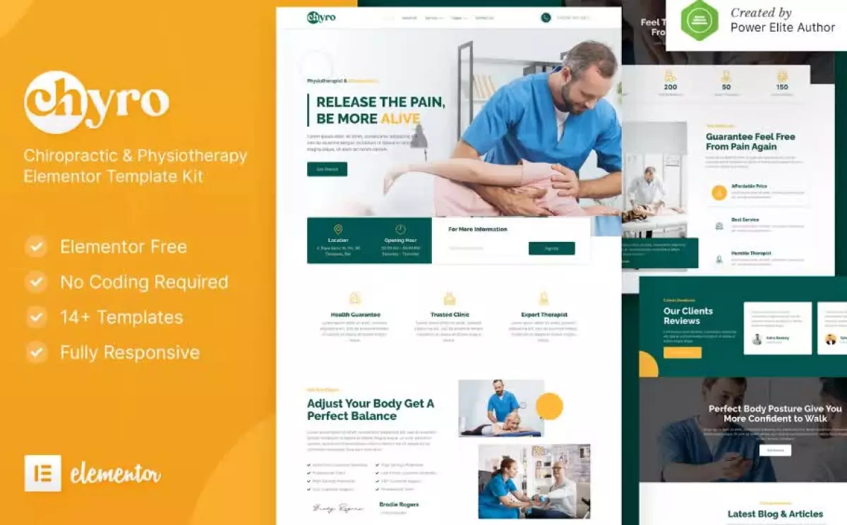 Chyro – Chiropractic & Physiotherapy Elementor Template