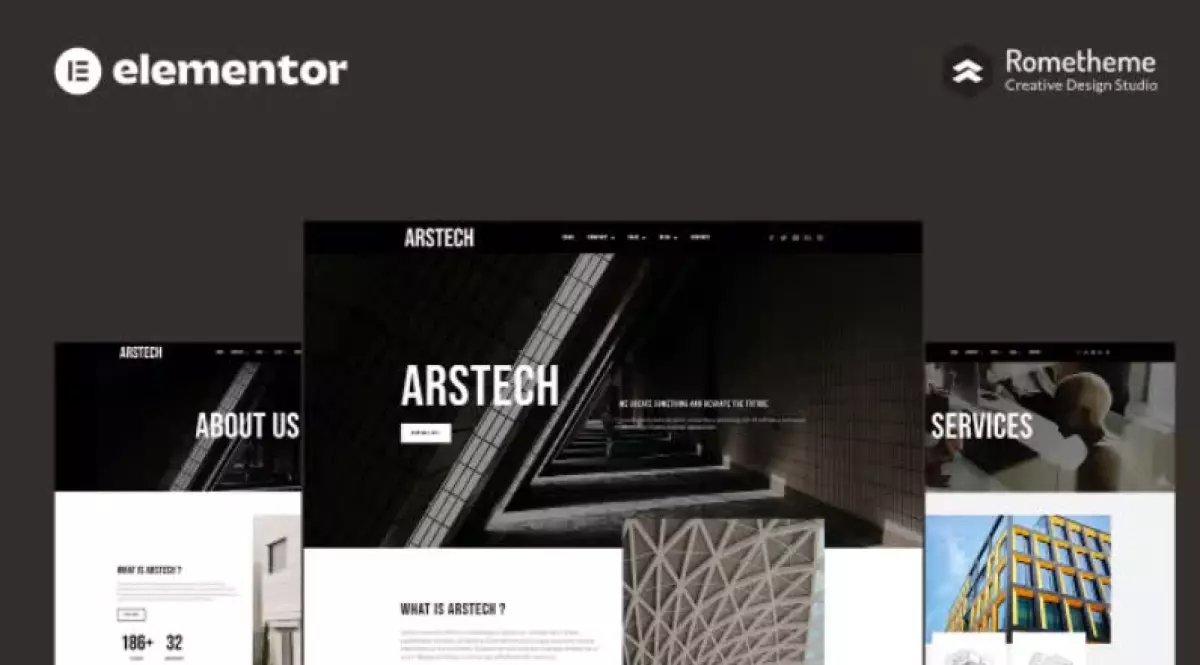 Arstech - Architecture Elementor Pro Full Site Template