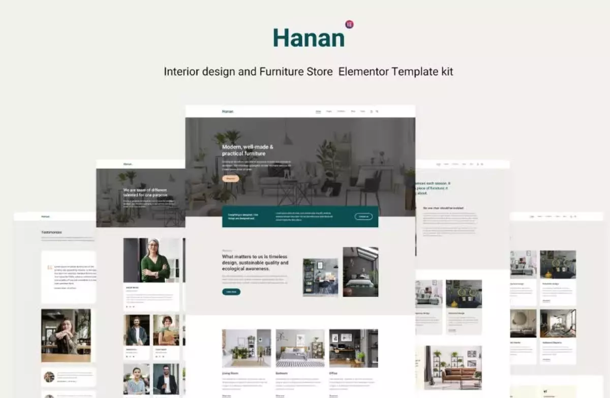 Hanan - Interior Design & Furniture Store Elementor Template kit