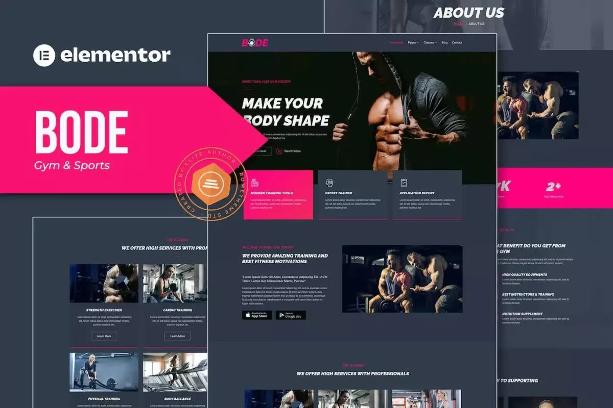 Bode - Gym &amp; Sports Elementor Template