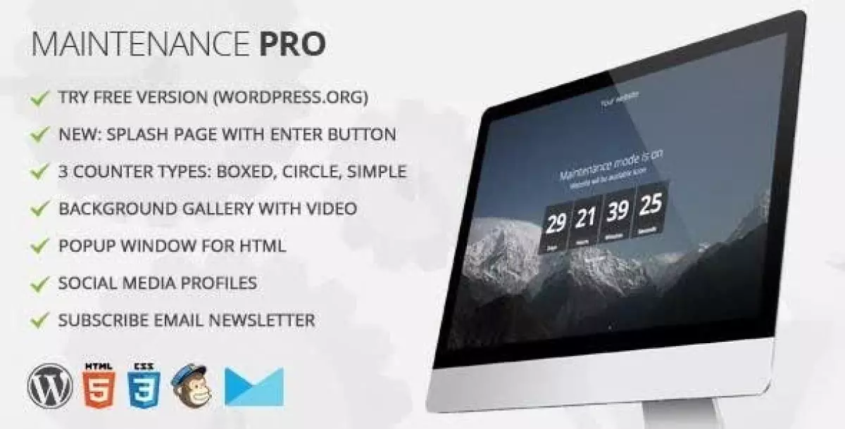 Maintenance PRO - WordPress plugin  3.6.2