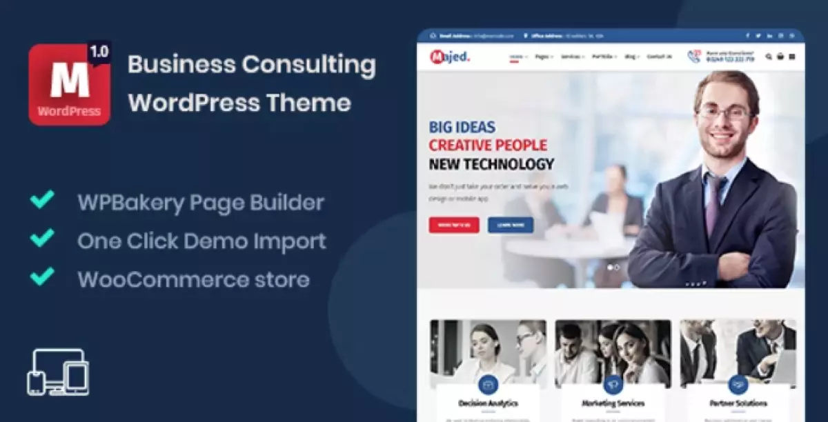 Majed - Business Consulting WordPress Theme