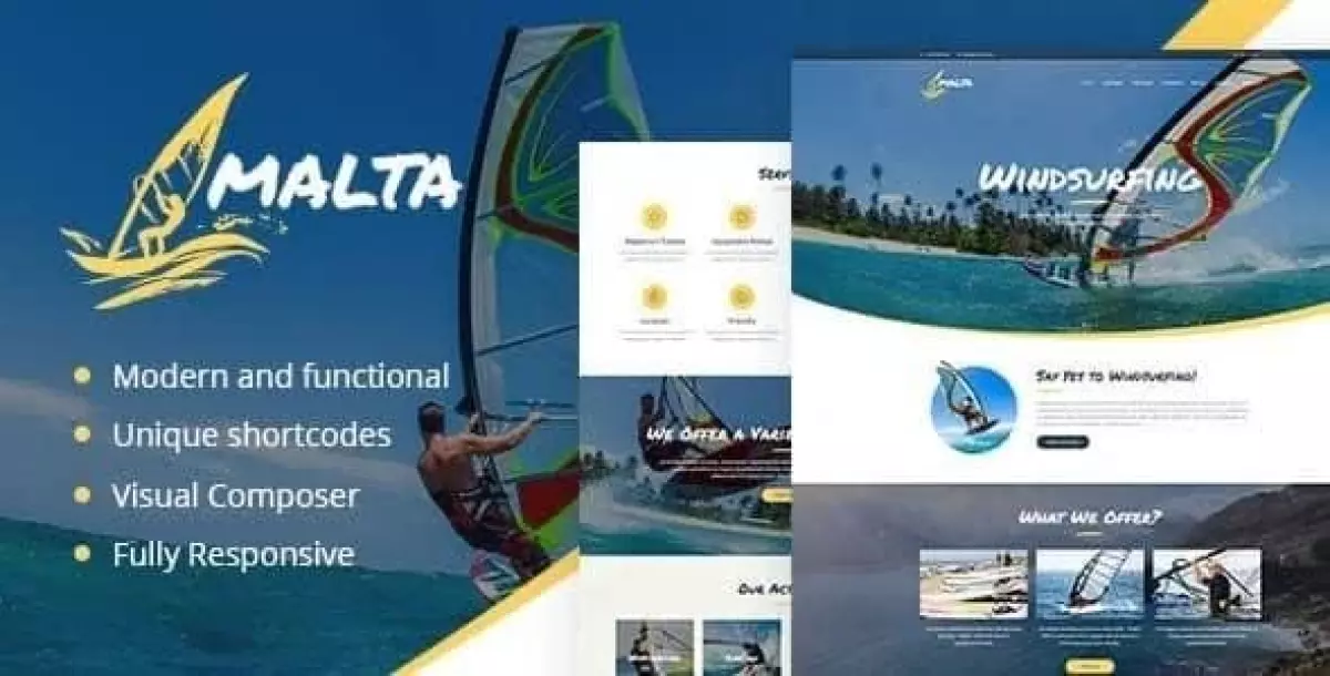 Malta - Windsurfing, Kitesurfing & Wakesurfing Center WordPress Theme