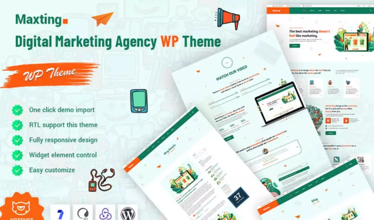 Maxting &#8211; Digital Marketing Agency WordPress Theme