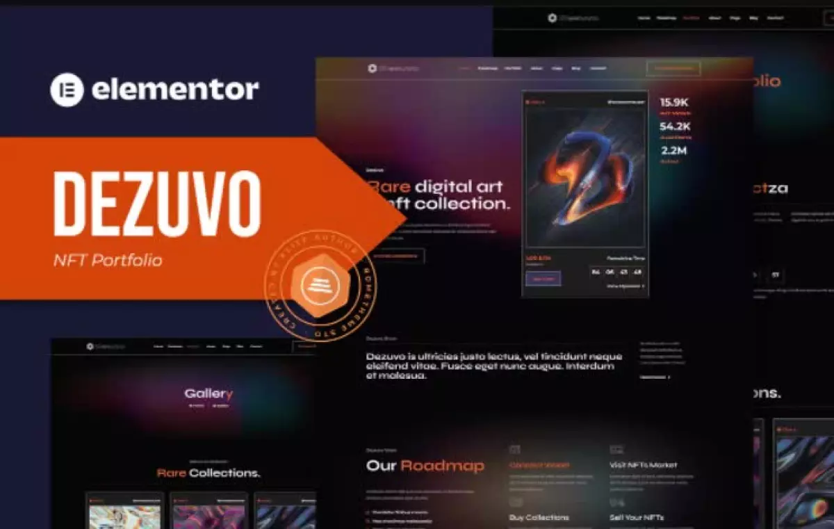 Dezuvo - NFT Portfolio Elementor Template