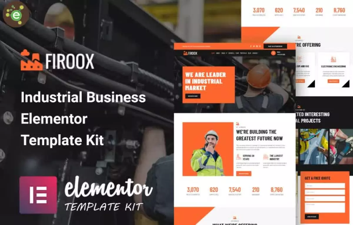 Firoox - Industrial Business Elementor Template