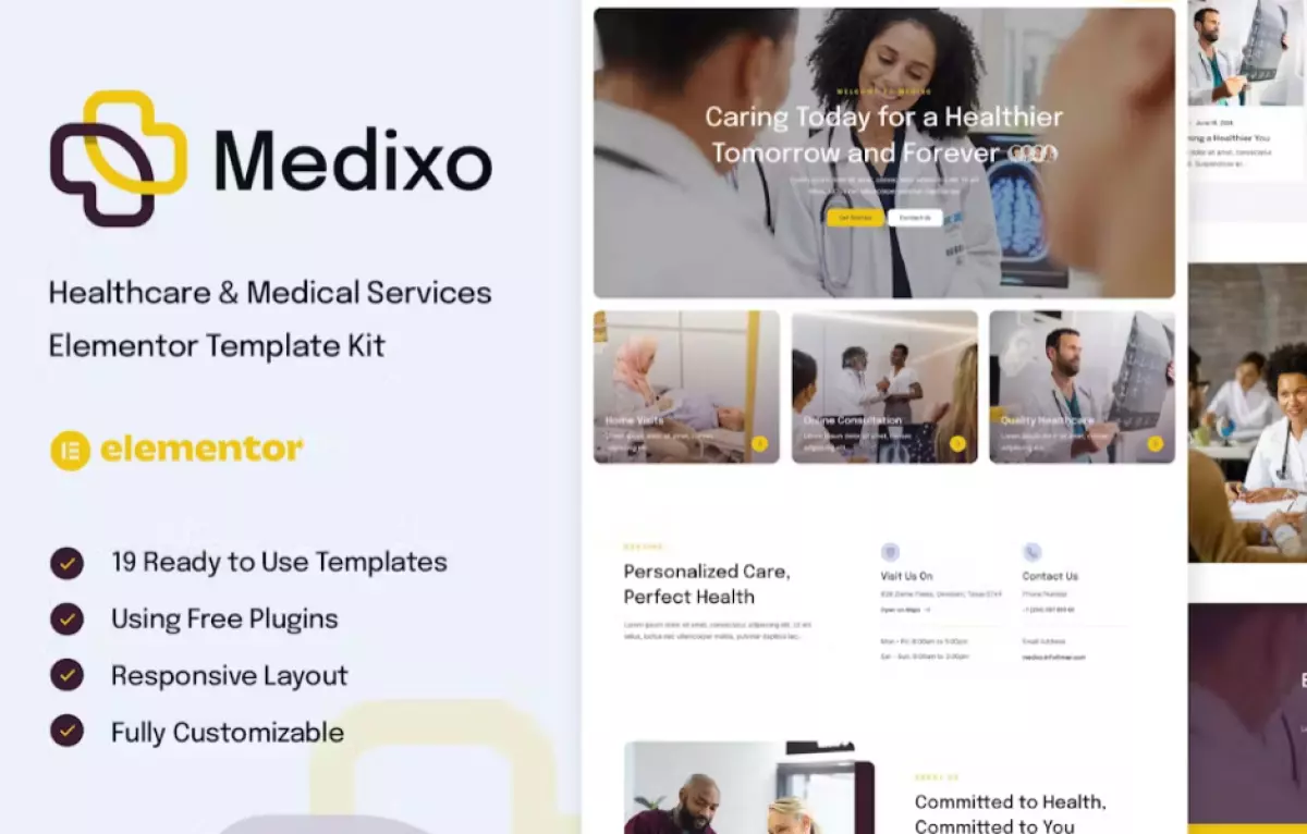 Medixo – Healthcare &amp; Medical Services Elementor Template Kit