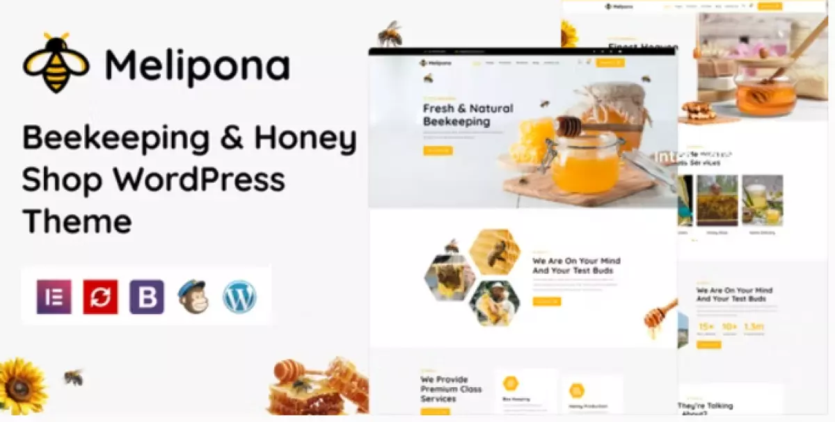 Melipona  – Beekeeping and Honey Shop WordPress Theme NULLED