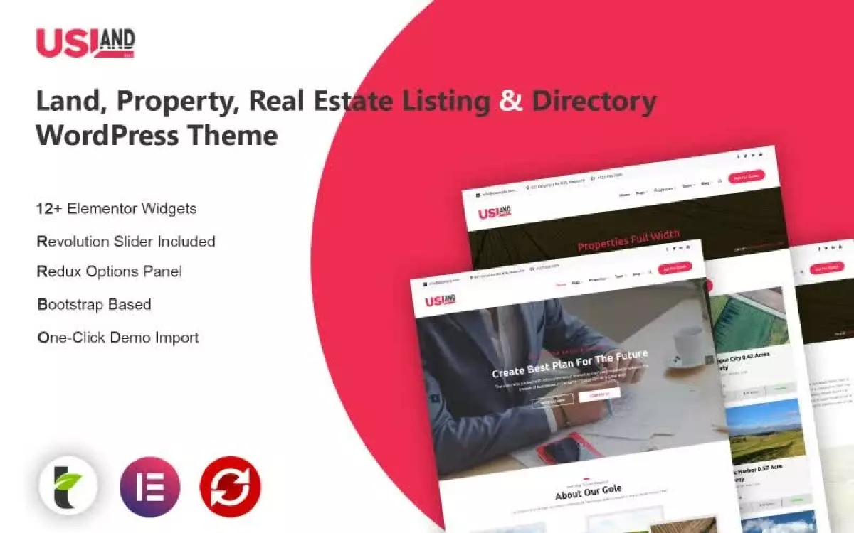 Usland - Land, Property, Real Estate Listing & Directory WordPress Theme