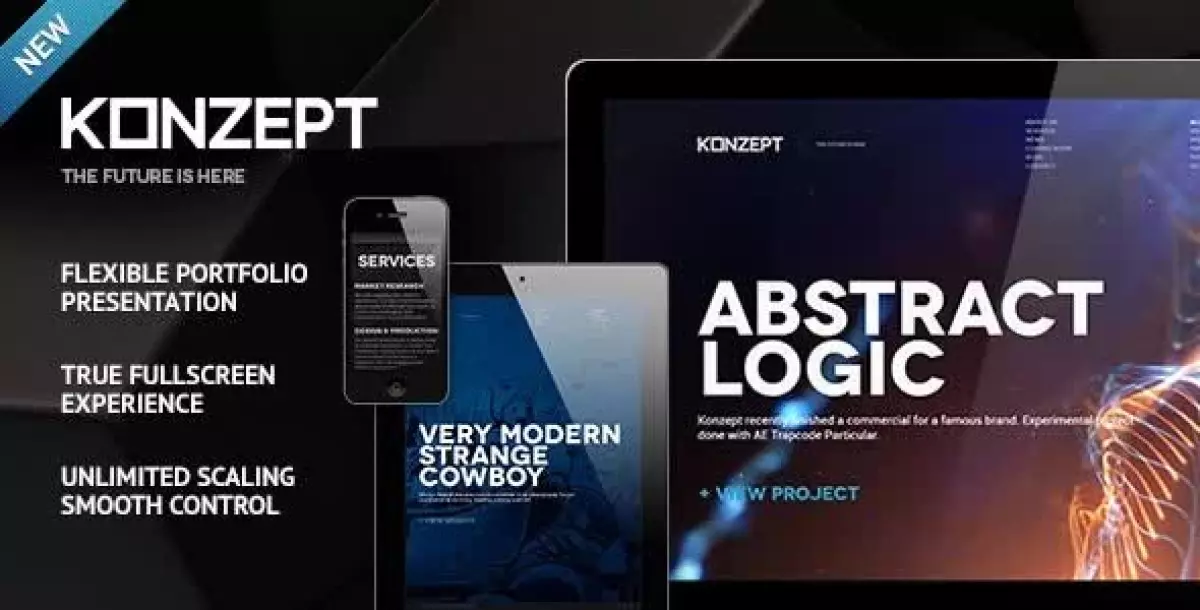 Konzept - Fullscreen Portfolio WordPress Theme