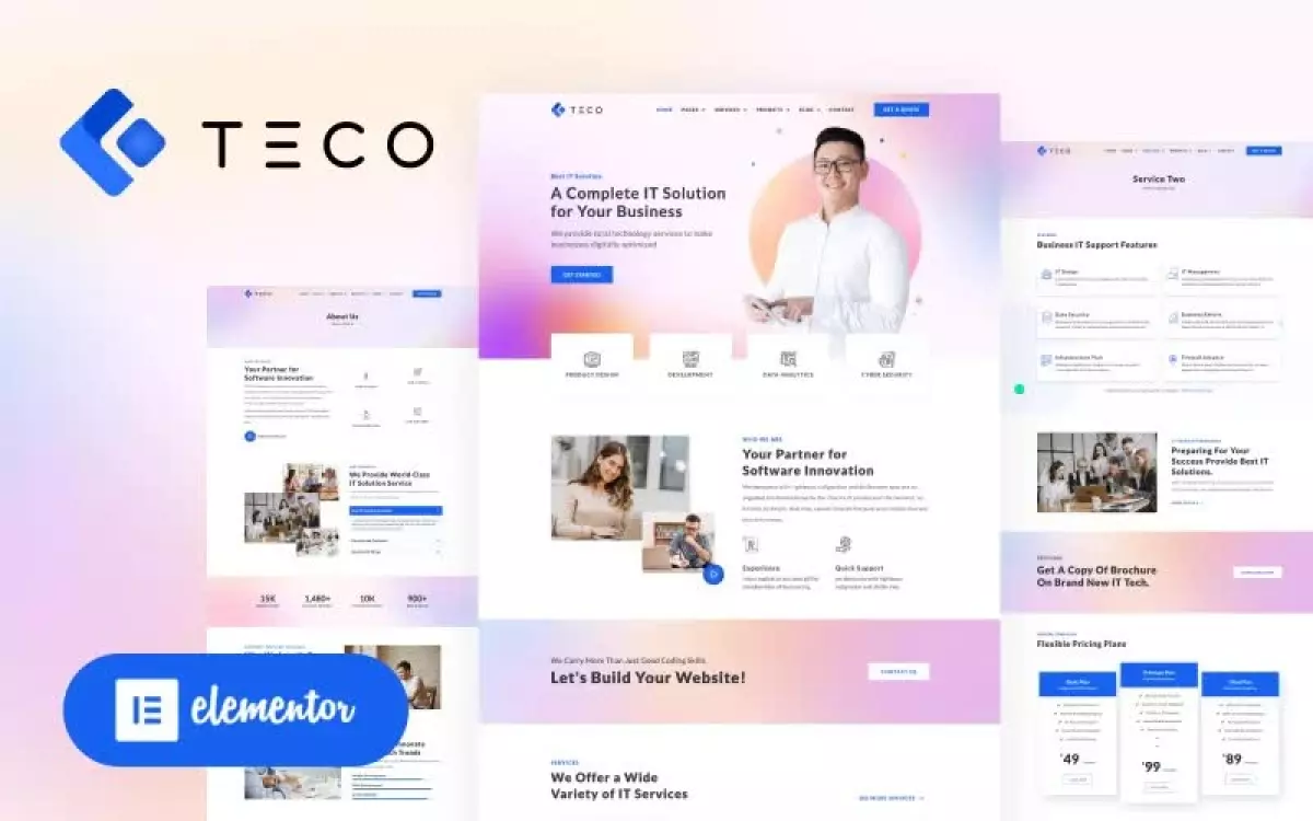 TECO - IT Solutions & Services Business Elementor WordPress Theme