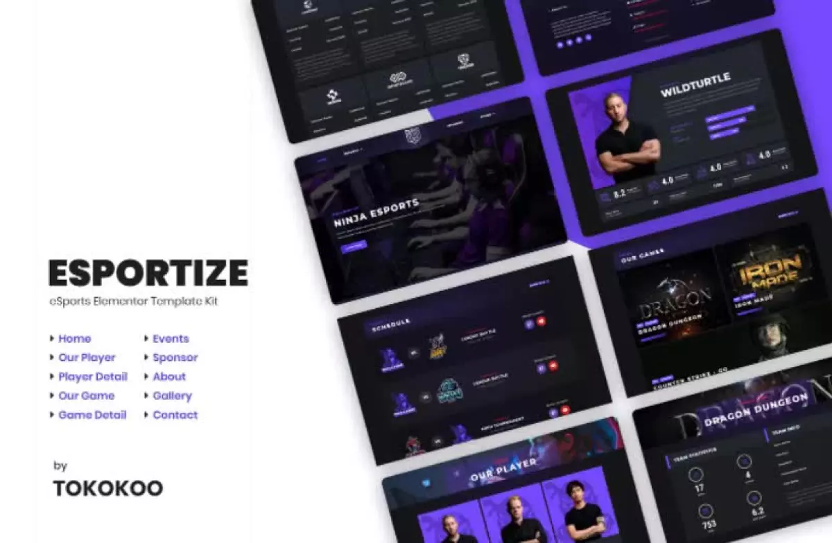 Esportize | eSports & Gaming Elementor Template