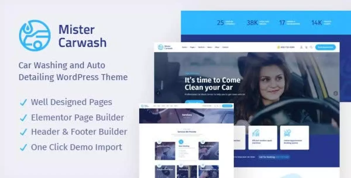 Autoglow -  Car Wash WordPress Theme