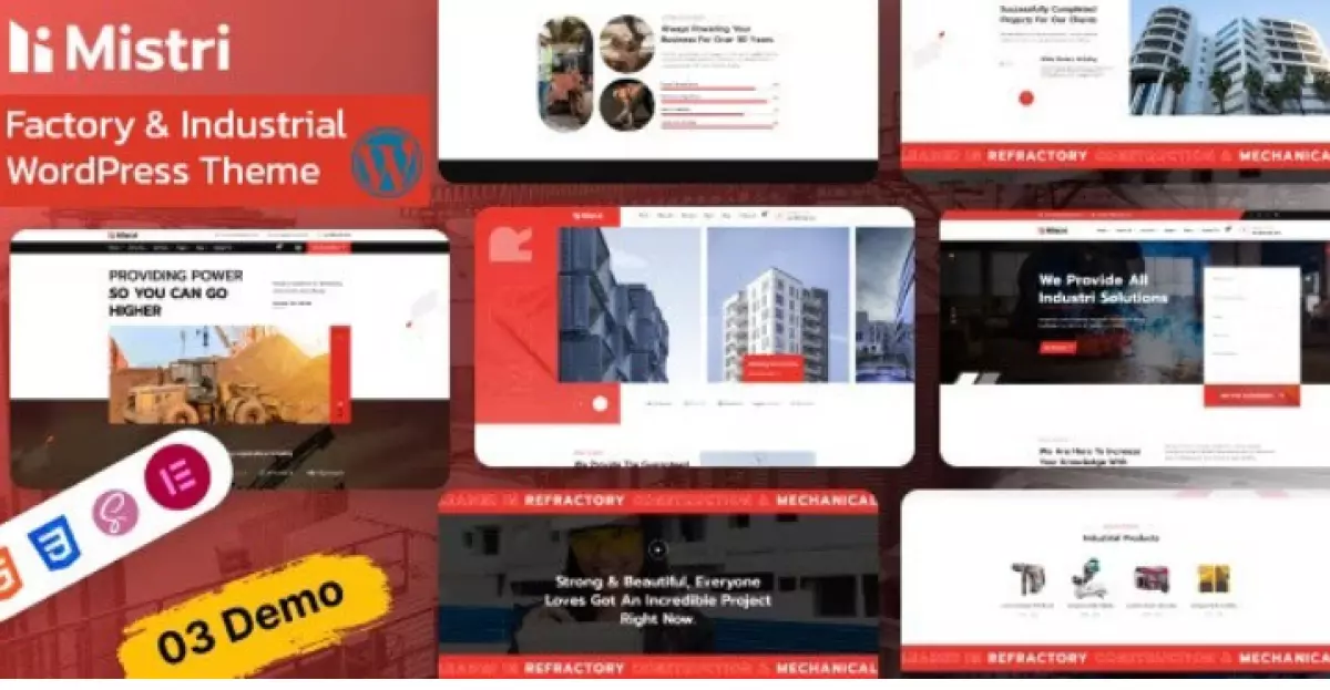 Mistri – Factory &amp; Industrial WordPress Theme