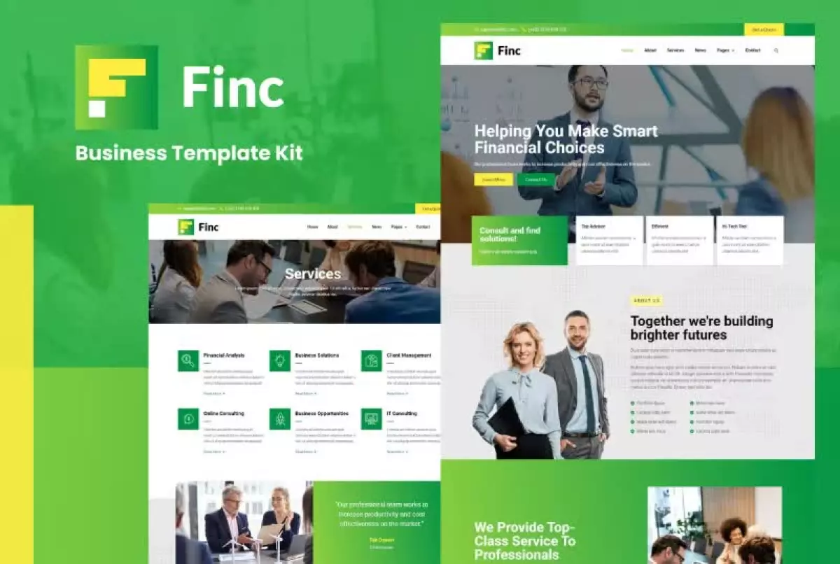 Finc - Business & Financial Elementor Template