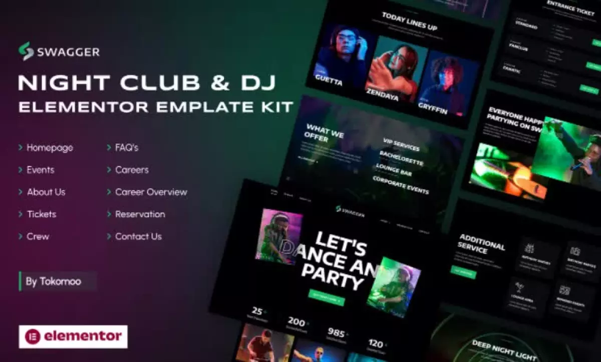 Swagger | Night Club & DJ Elementor Template