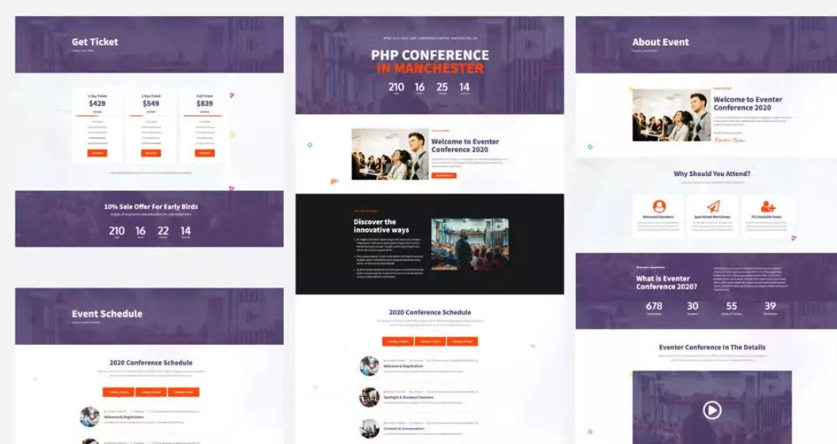 Eventer - Meetup & Conference Elementor Template