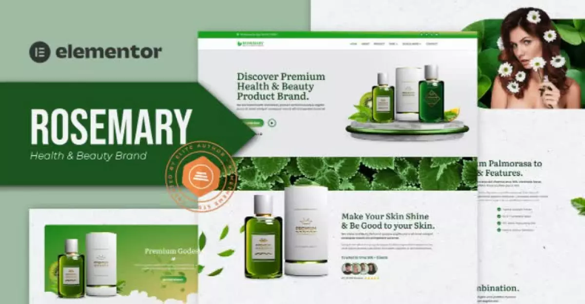 Rosemary - Health & Beauty Brand Elementor Template