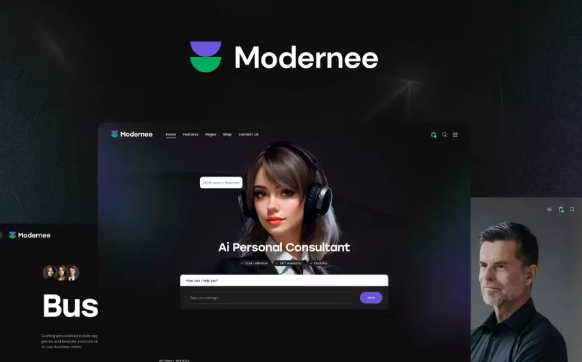 Modernee — AI Integration &amp; Digital Transformation WordPress Theme