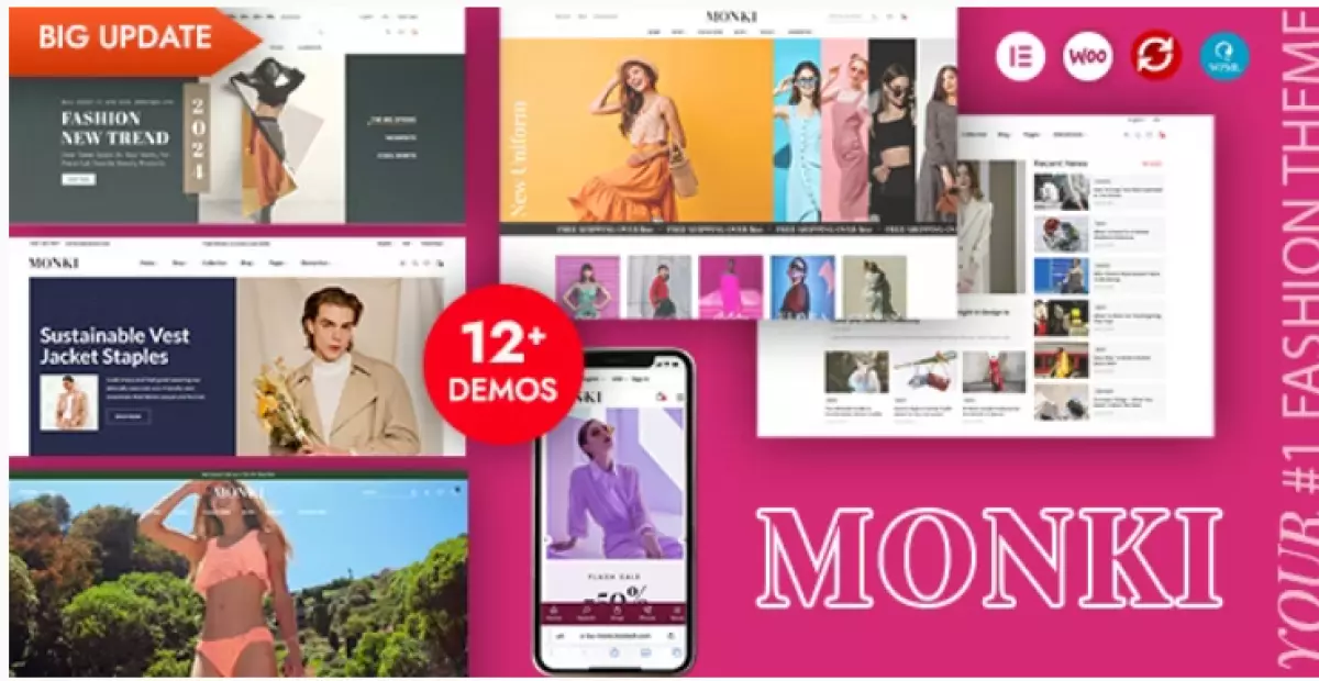 Monki - Elementor Fashion WooCommerce WordPress Theme