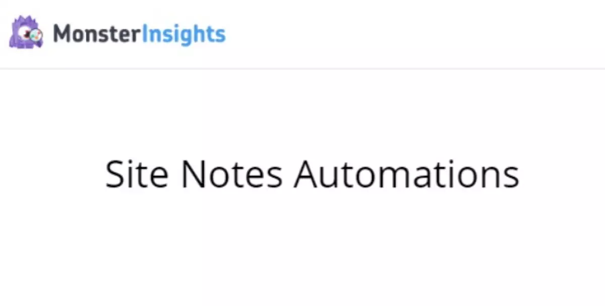 MonsterInsights Site Notes Automations