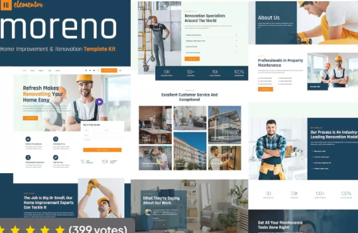 Moreno – Home Improvement &amp; Renovation Template Kit