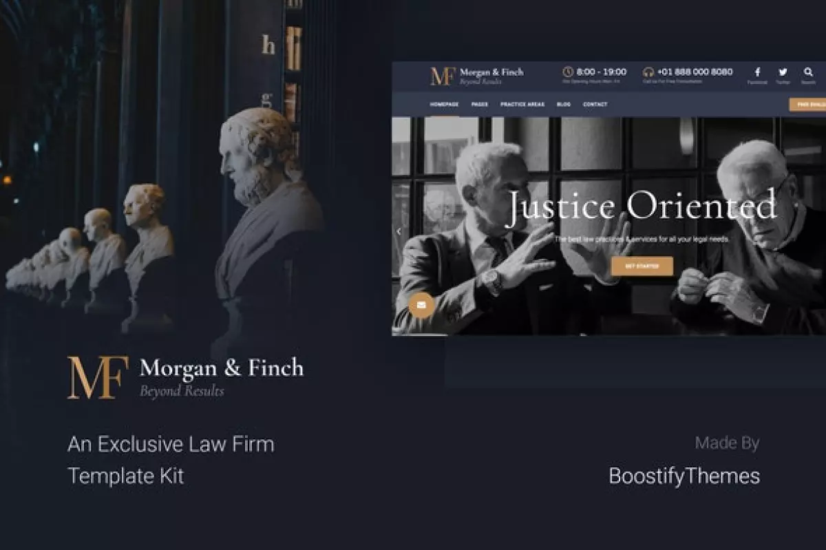 Morgan &amp; Finch - Law Elementor Template Kit