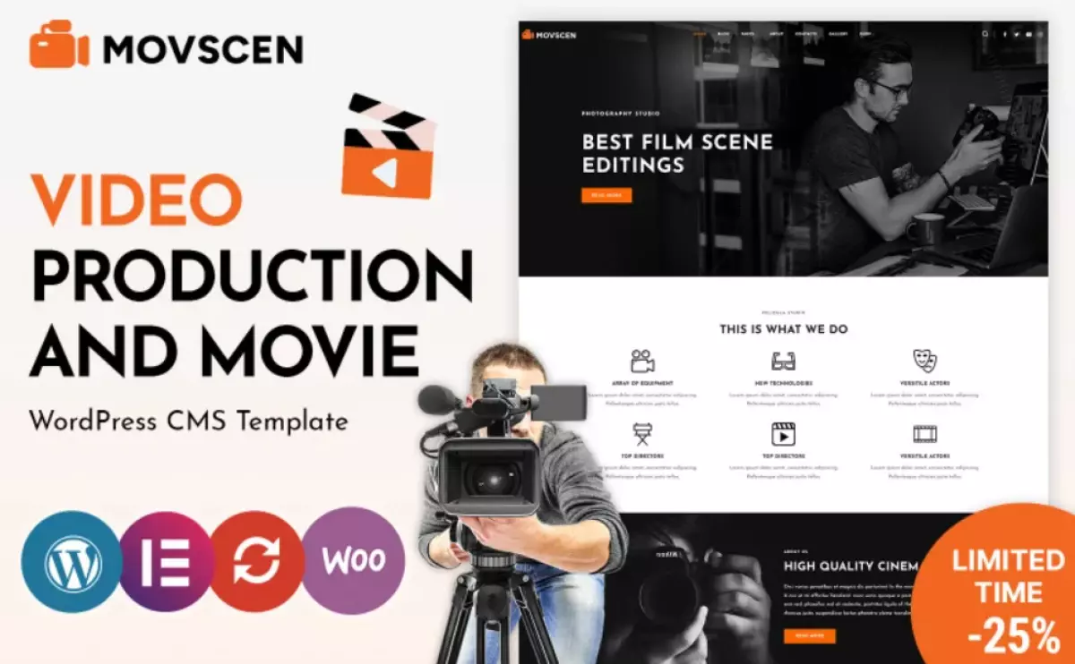 Movscen - Movie Studios and Filmmakers WordPress theme