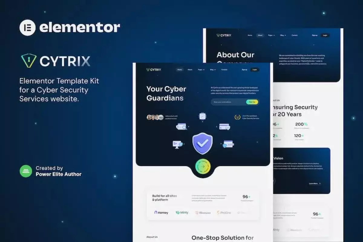 Cytrix – Cyber Security Services Elementor Template