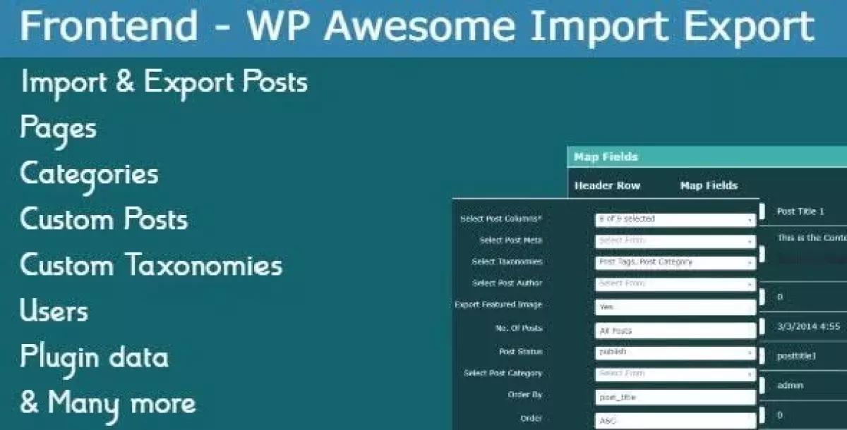 [WISH] Frontend Addon - WP Awesome Import Export