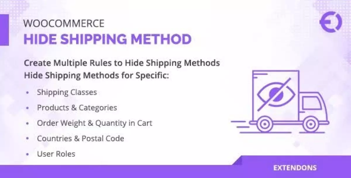 [WISH] WooCommerce Hide Shipping Method for Product, Category &amp;