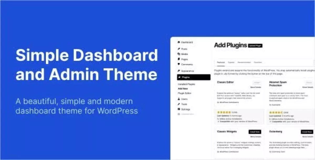 [WISH] Simple Dashboard Theme / Admin Theme for