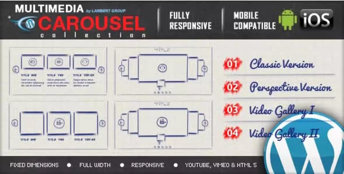 Multimedia Responsive Carousel with Image Video Audio Support - WordPress Plugin 2.6 