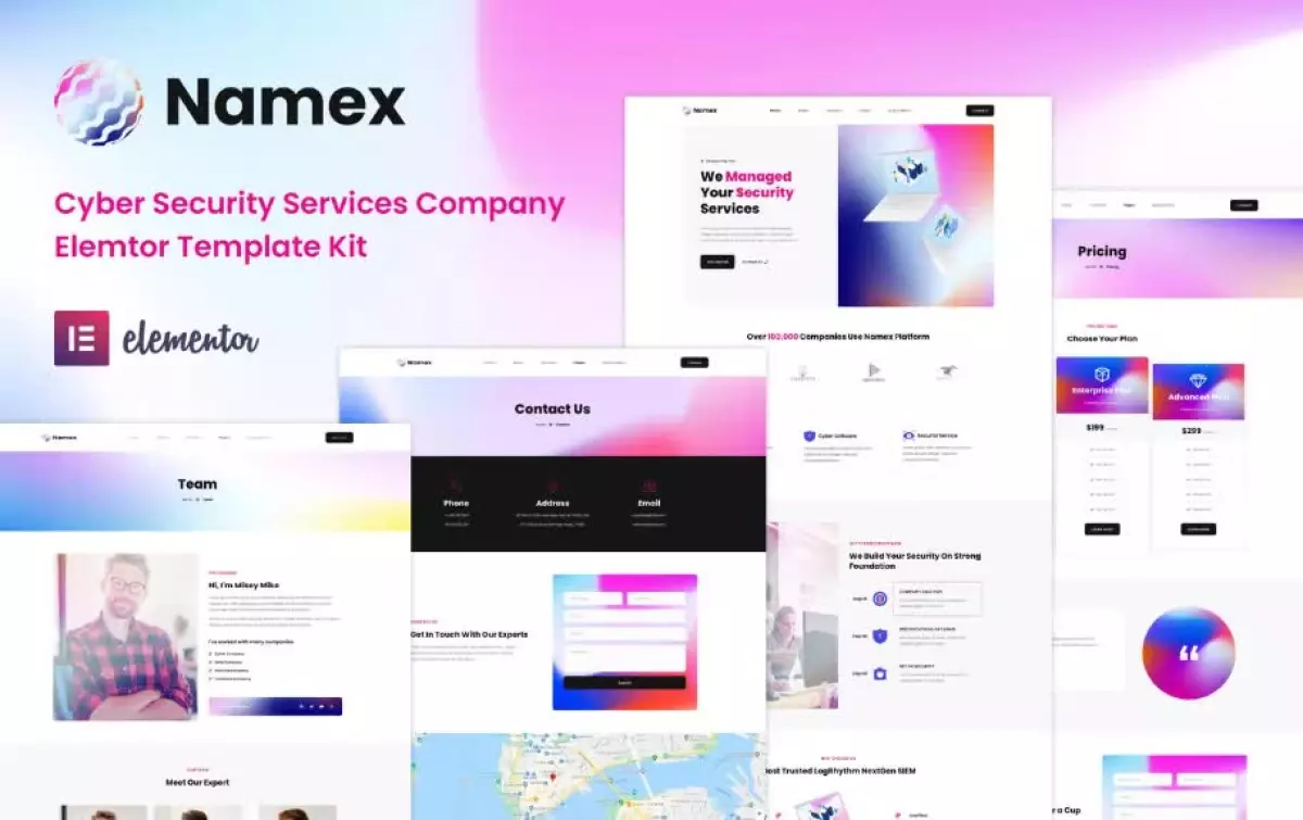 Namex - Cyber Security Services Company Elementor Template