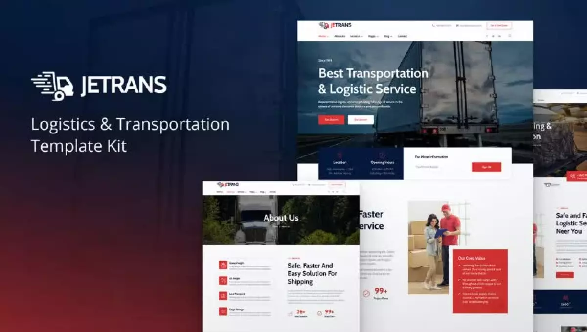 Jetrans – Logistics & Transportation Elementor Template