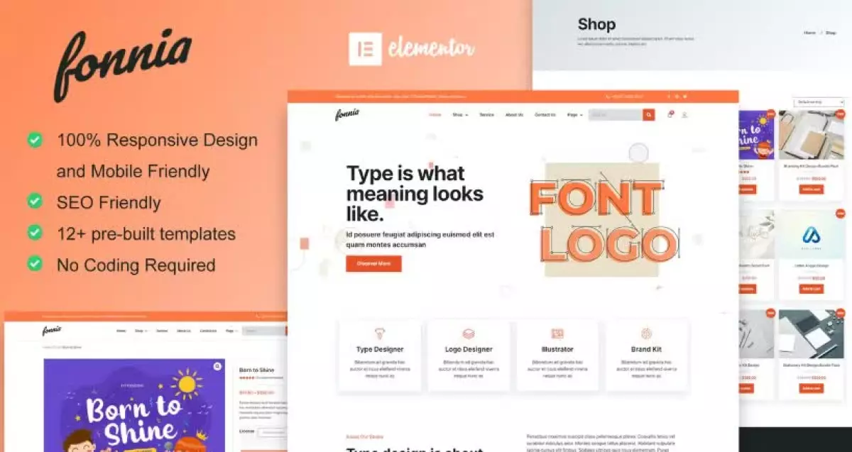 Fonnia - Digital Product Store Elementor Template