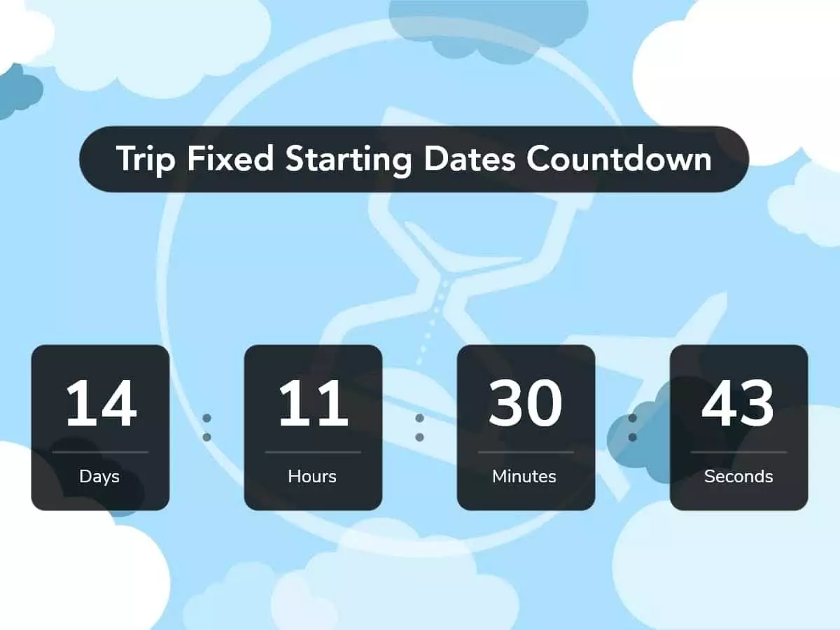 WP Travel Engine - Trip Fixed Starting Dates Countdown