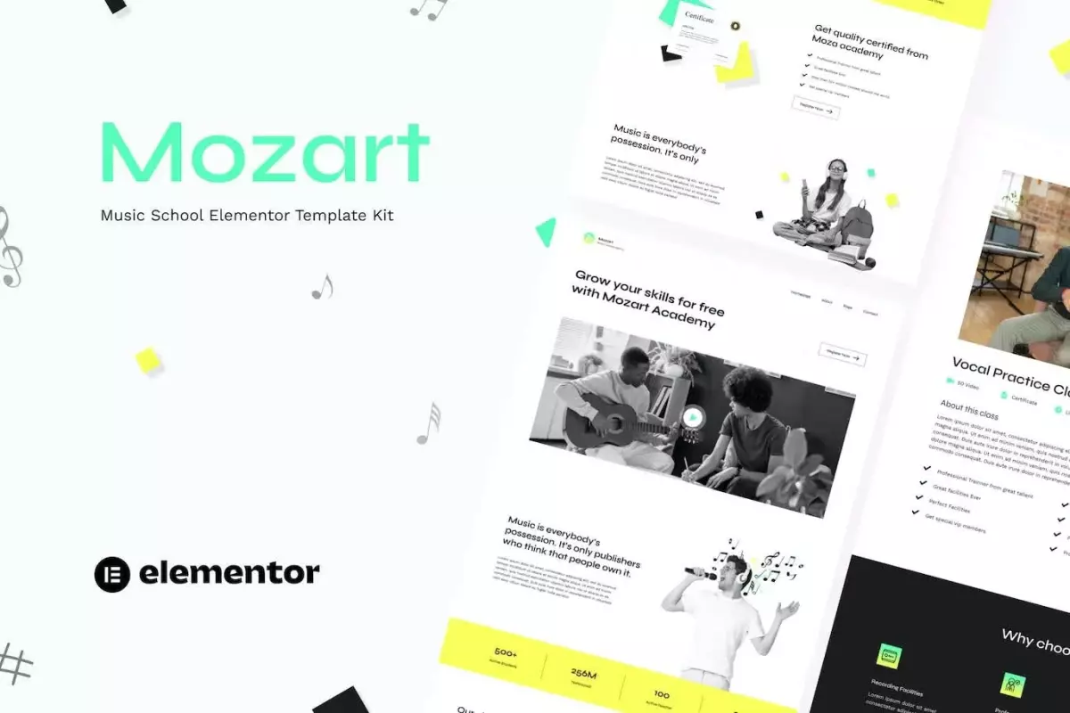 Mozart - Music School Elementor Template