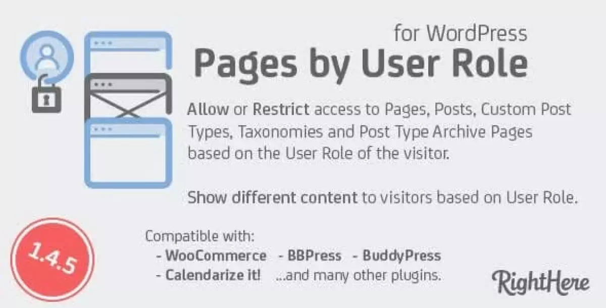 Pages by User Role for WordPress