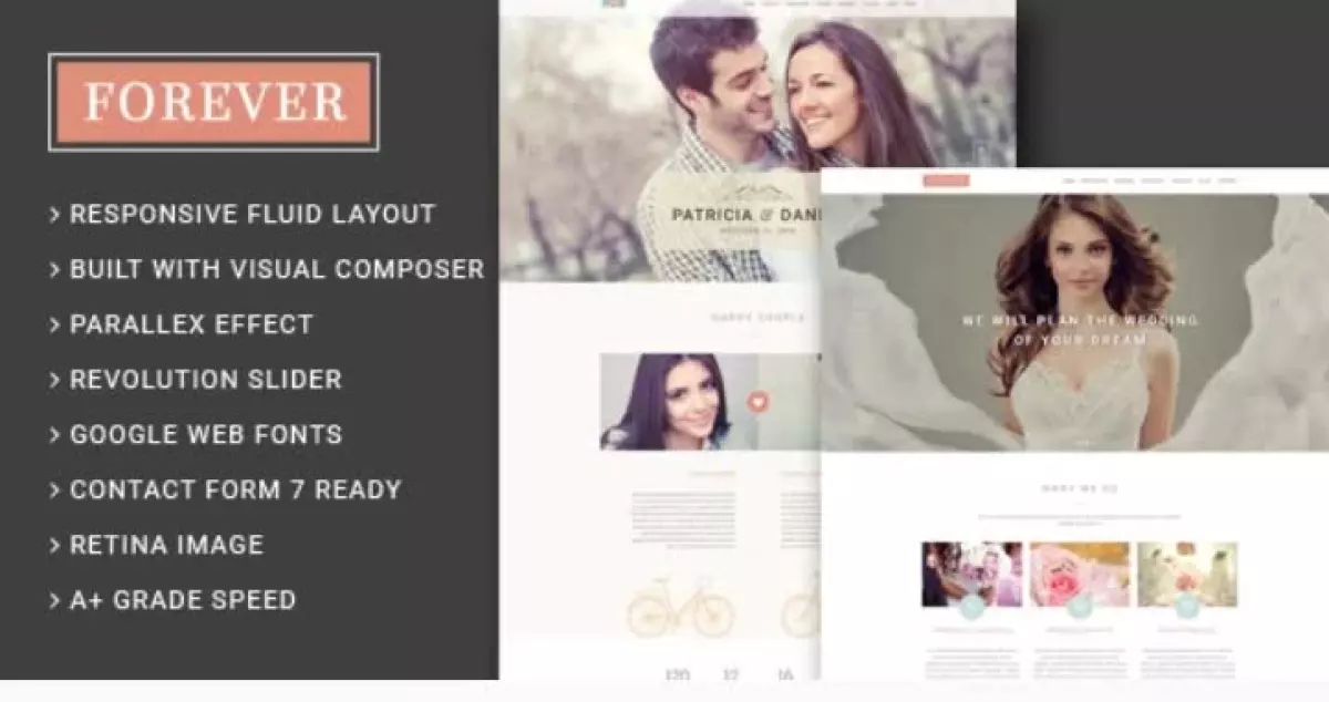 Forever - Wedding Couple & Planner/ Agency WordPress Theme