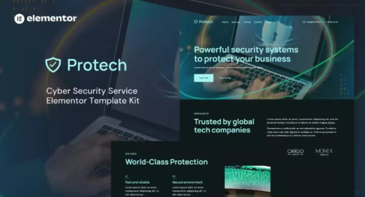 Protech - Cyber Security Service Elementor Template